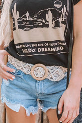 Cinturón hueco de tejido O