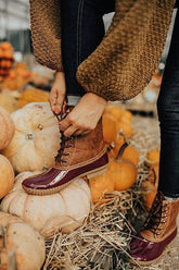Botas con cordones de leopardo