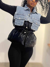 Jeans-Puffwestenjacke