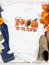 Camiseta con letras de calabaza de Halloween