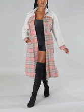 Abrigos de manga larga de lana a cuadros