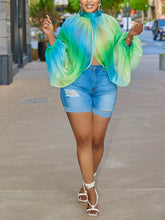 Chiffon-Top mit Schlitz