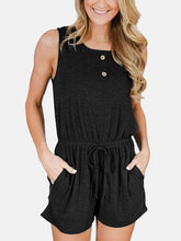 Front Button Loose Jumpsuit