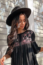 Sombrero negro de lana