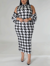 Ärmelloses Maxikleid & Schultercape-Set