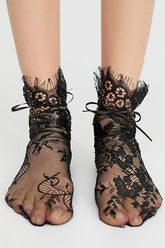 Calcetines transparentes de encaje