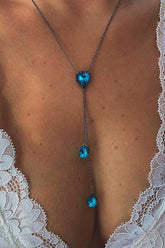 Collar de borlas de zafiro