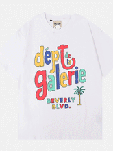 Camiseta informal con letras de árbol