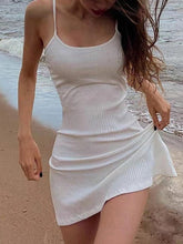 Weißes Sommer-Strand-Minikleid