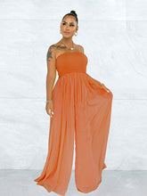 Casual Loose Strapless Chiffon Jumpsuit