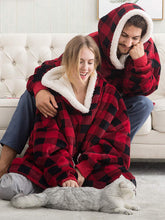 Sudadera con capucha y manta de descanso con forro de sherpa