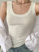 Camiseta sin mangas de canalé sólido