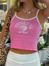 Kurzes Cami-Top im Y2K-Stil mit Erdbeer-Print