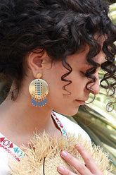 Metallperlen-Ohrring