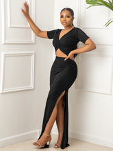 Hollow Out Side Split Maxi Dress