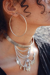 Pendiente de círculo grande sencillo