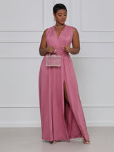 Solides Bandage-Kleid mit Schlitz