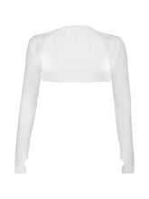 Thumb Hole Design Bolero Knit Top