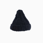 Gorro de invierno vintage de punto grueso y plegado