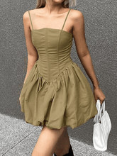 Minikleid mit Bubble-Muster und Korsettdetail