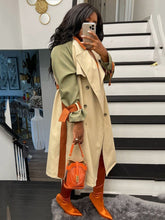 Long Sleeve Belt Turndown Collar Outerwear