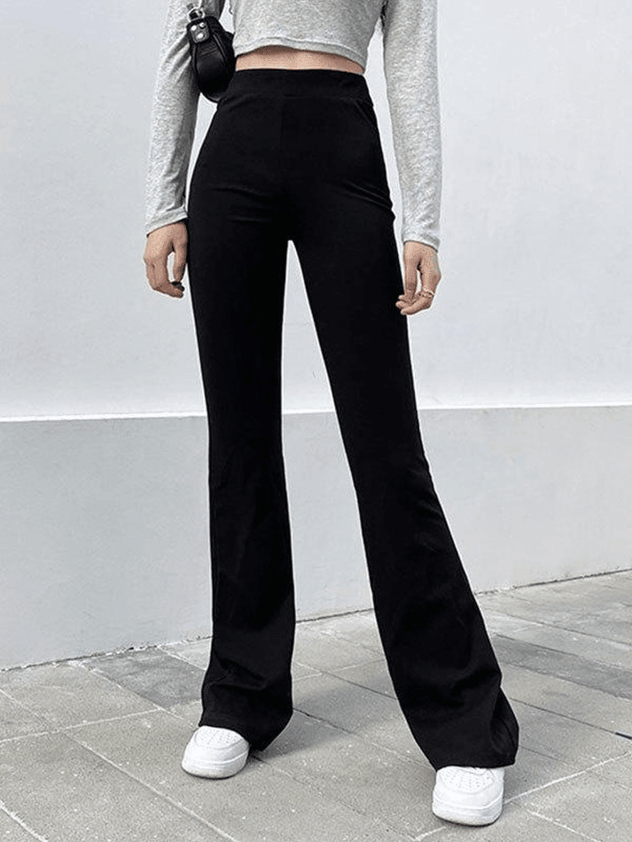Long Sleeve Top & Flare-Leg Pants