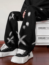 Splash Schwarze Straight-Leg-Jeans für Herren