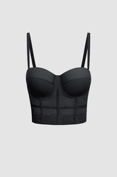 Bustier-Top mit Bügeln aus Netzstoff
