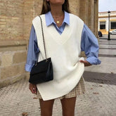 Chaleco extragrande de punto Shanika