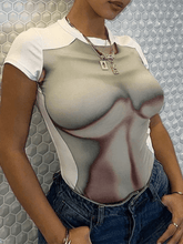 Camiseta de manga corta con estampado abstracto