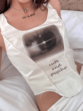 Tie Back Eye Printed Corset Top