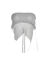 Top bandeau de punto con lazo en la espalda