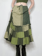 Gestufter Patchwork-Maxirock