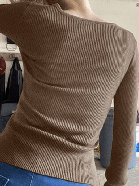 Sweater Knit Twisted Crop Top main image 0