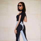 Vaqueros ajustados con paneles ondulados Shift