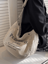 Bolso bandolera con gráfico de logotipo vintage