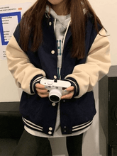 Chaqueta universitaria vintage de patchwork