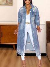 Chaqueta vaquera informal rasgada