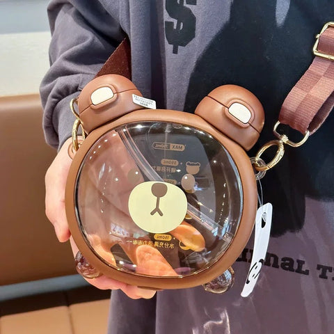 Botella pastel de oso de doble cara kawaii (750 ml)