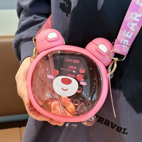 Botella pastel de oso de doble cara kawaii (750 ml)