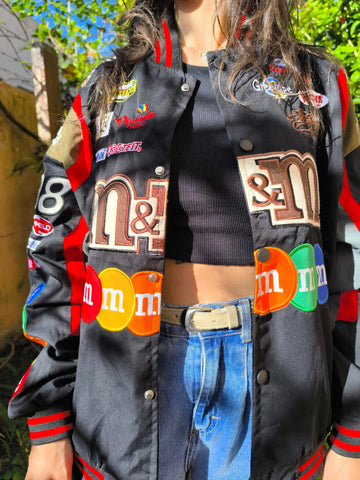 M&amp;M's Motorradrennfahrer-Windjacke