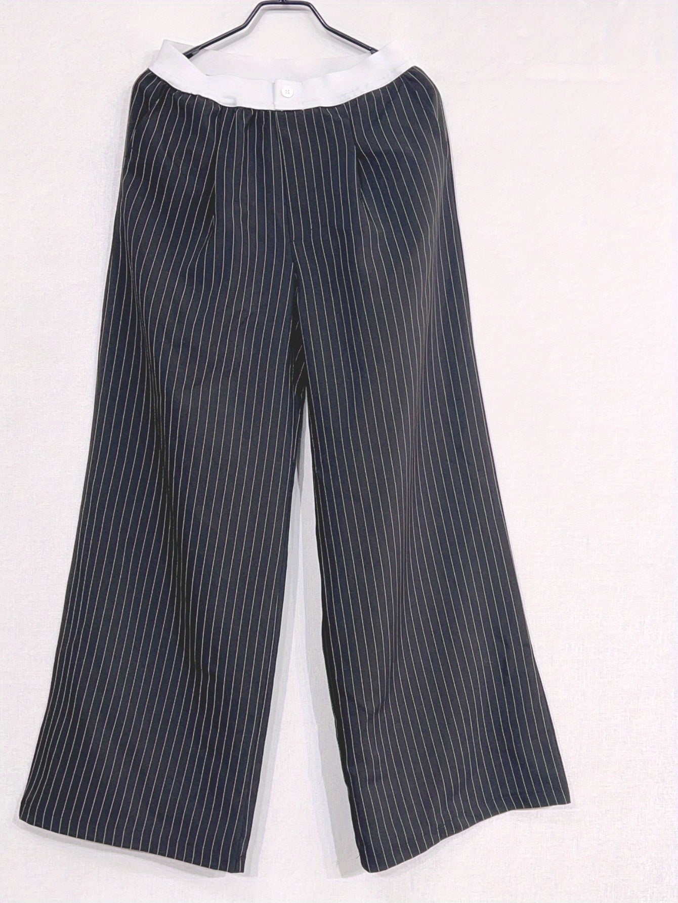 Grey Wide Leg Pants - Y2K-Inspired, Casual Loose Fit, Non-Stretch Polyester, Machine Washable for Women