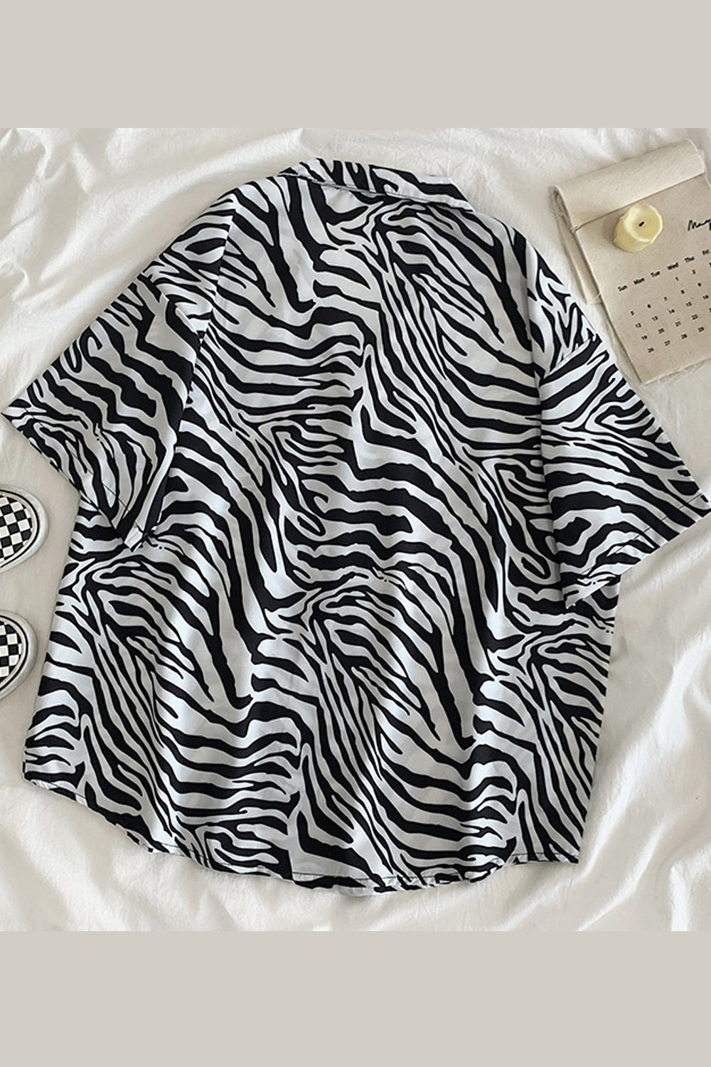 Zebra Pattern Casual Blouse Shirt