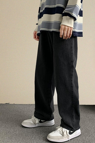 Casual Basic Long Jeans Men Pants