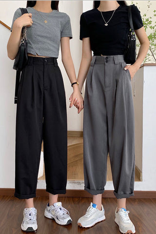 Classic Trendy Ankle Length Straight Pants