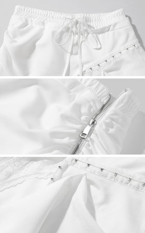 Ribbed Racerback Tank Top with Contrast Lettering