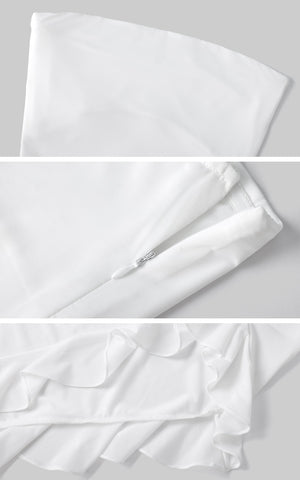Asymmetric Ruffle Dress