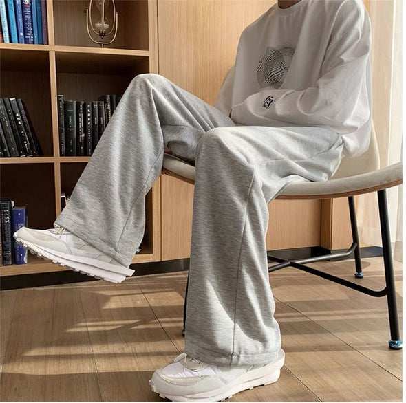 Loose Solid Color Straight Men Sweatpants