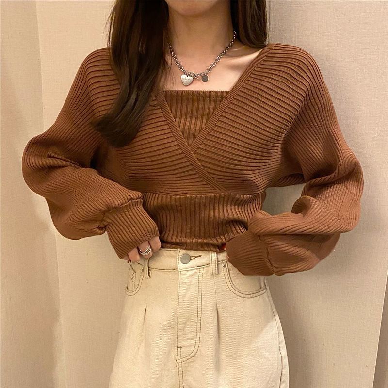Solid Knitted Loose Elegant Sweater