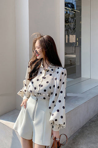 High Waist Front Zipper Loose Office Shorts